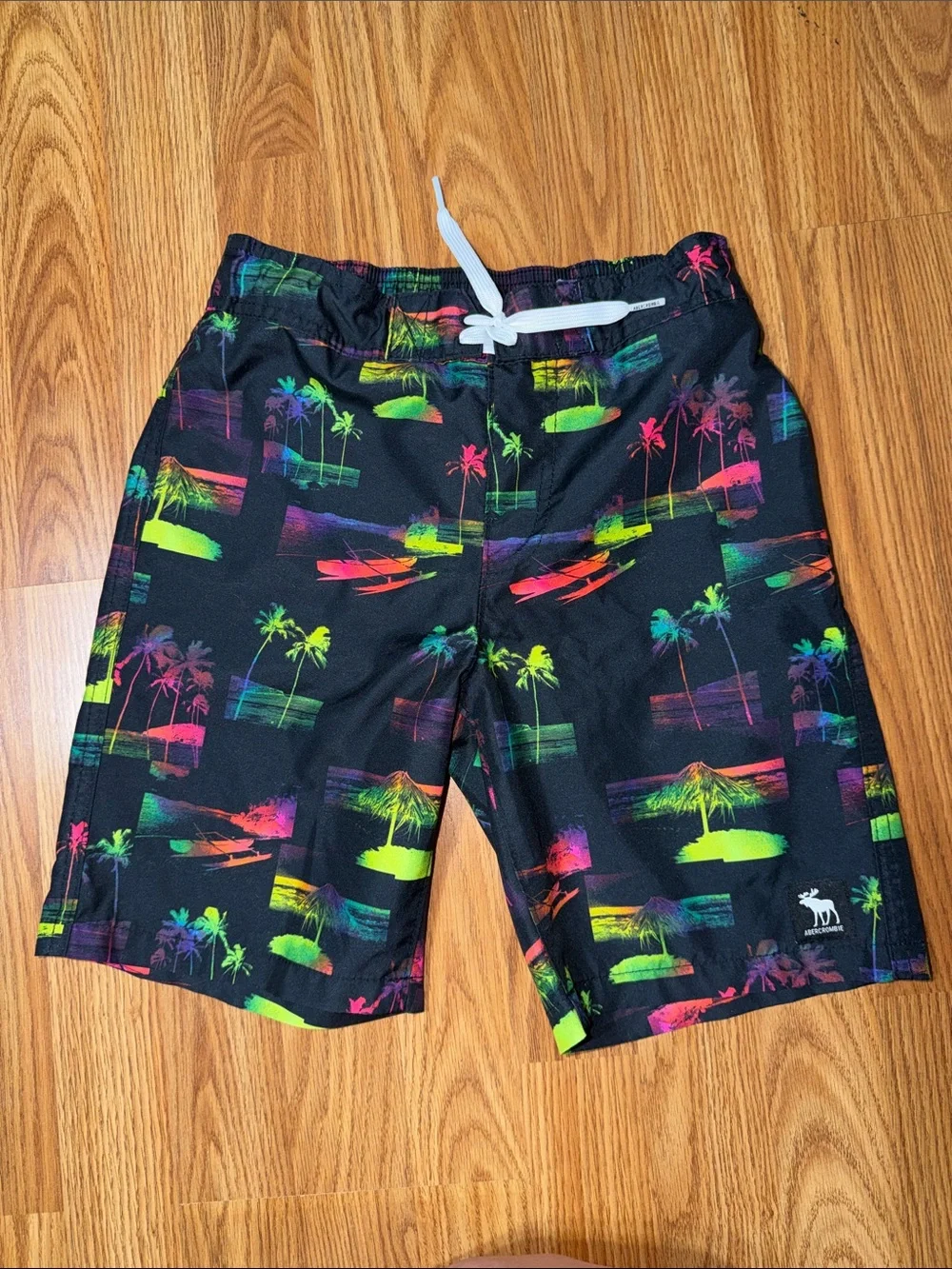 Abercrombie Kids Neon Tropical Boys Swim Trunks Boys 9/10